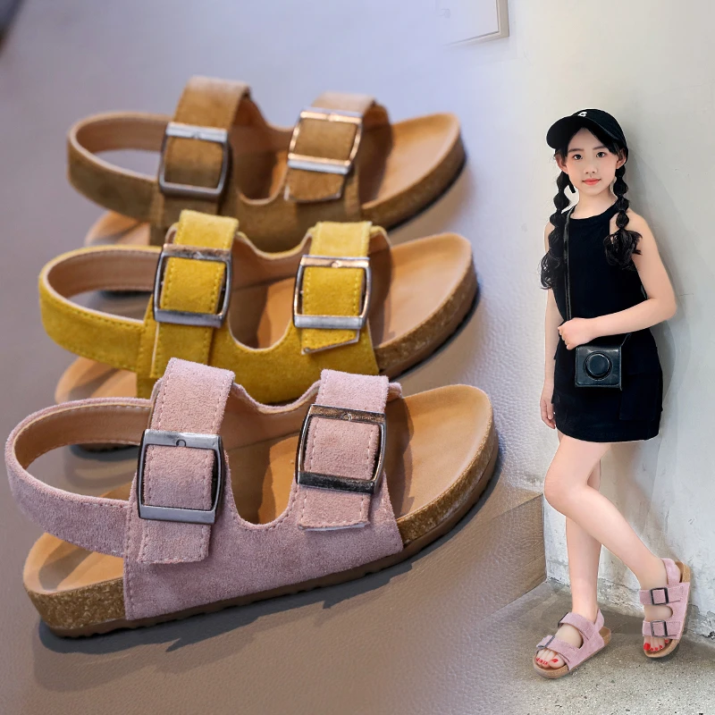 童鞋透气软木勃肯小潮款2025宝宝鞋新款软底男大童大夏款小童夏天