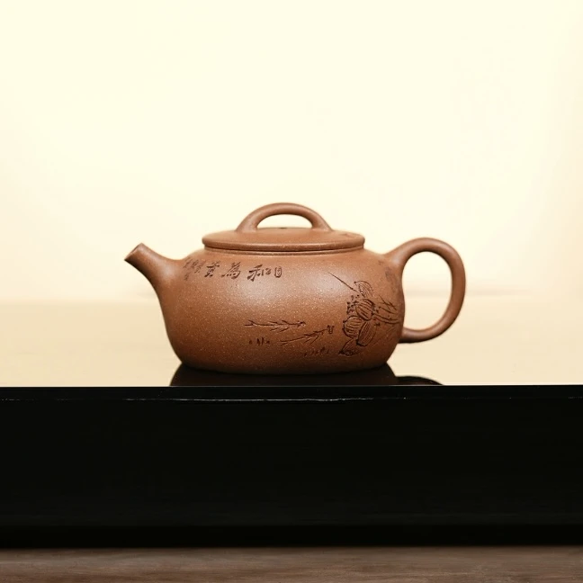 云桥壶 沉香段 ZX 刻绘