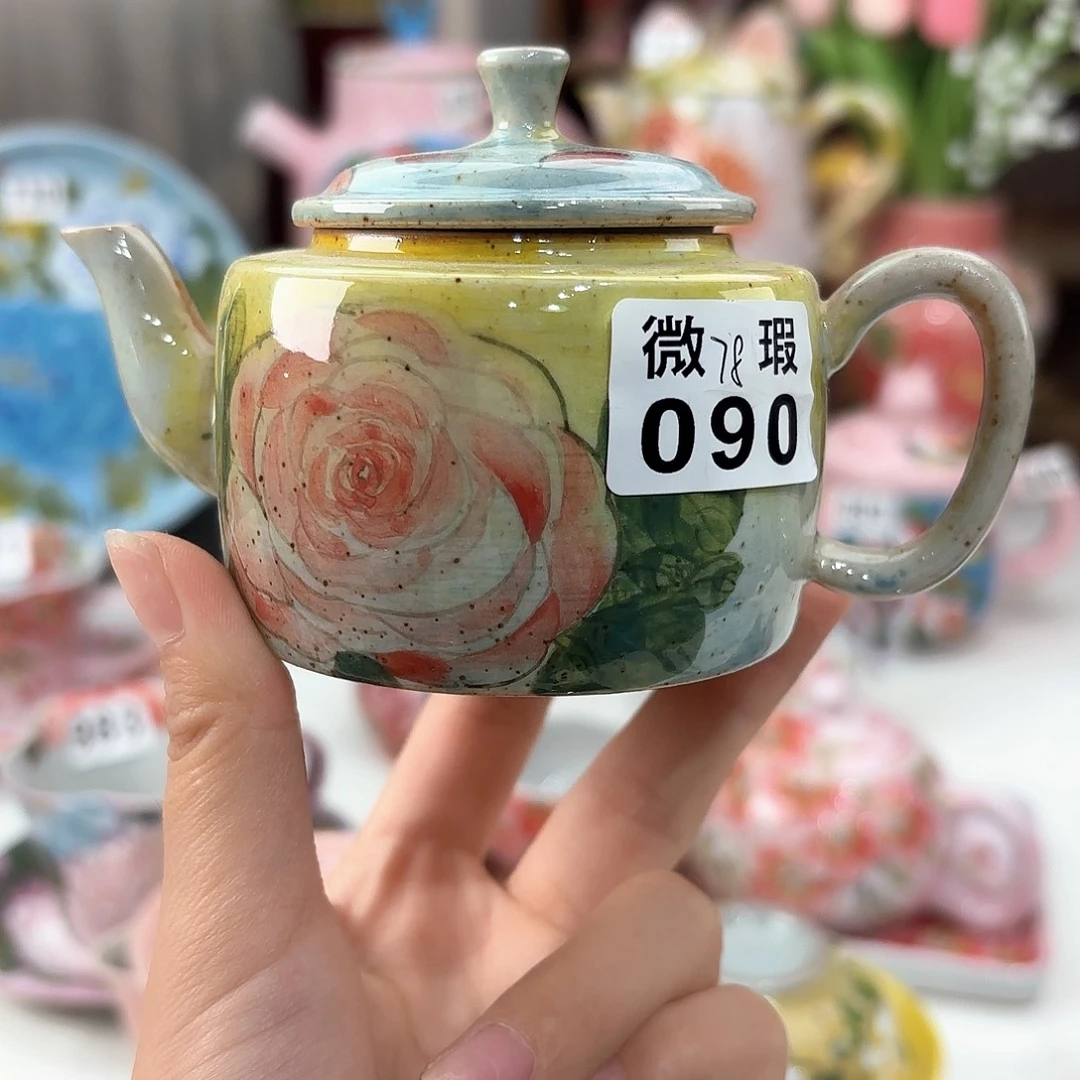 景德镇手绘高温釉下彩陶瓷茶具