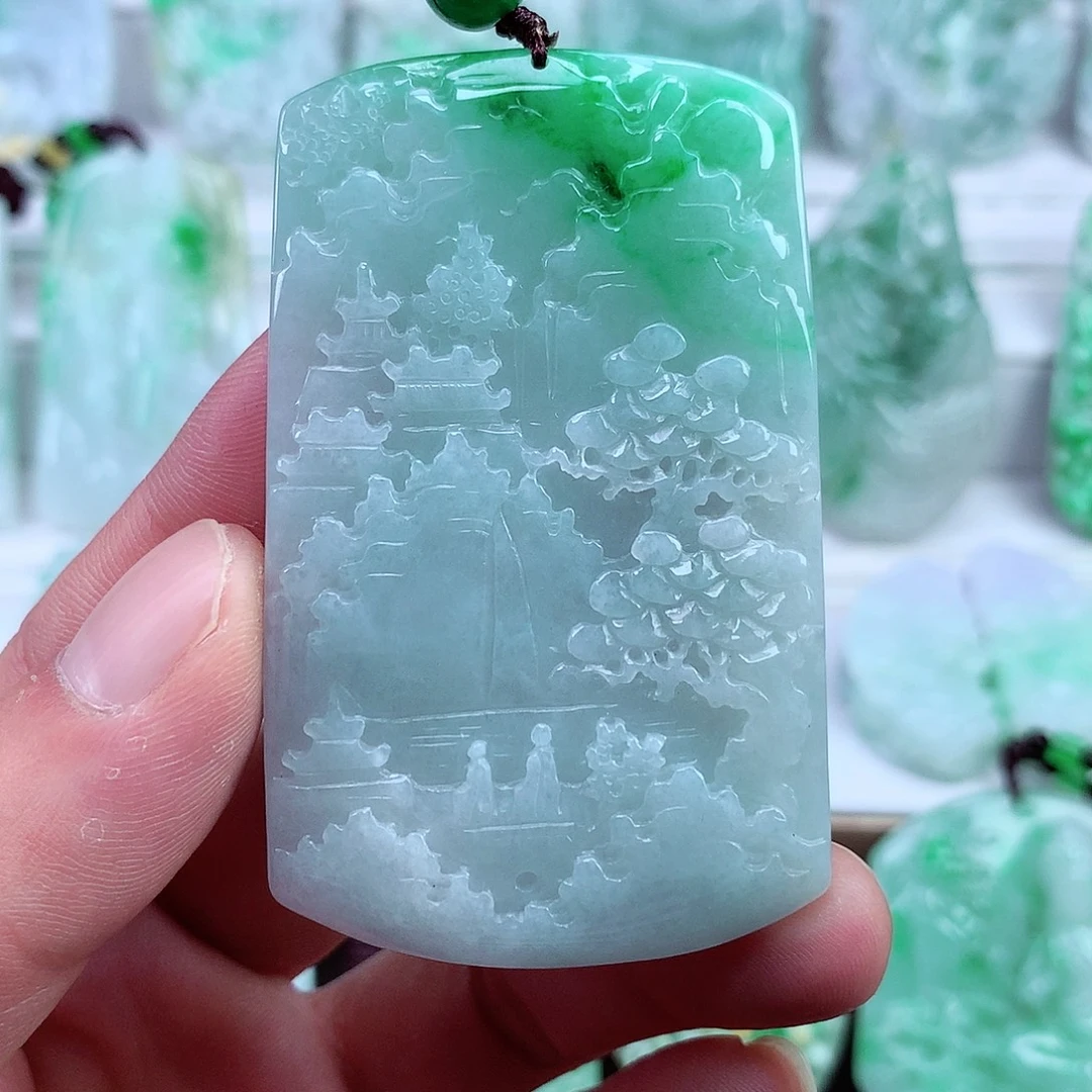 翡翠未镶嵌颈饰翡翠吊坠