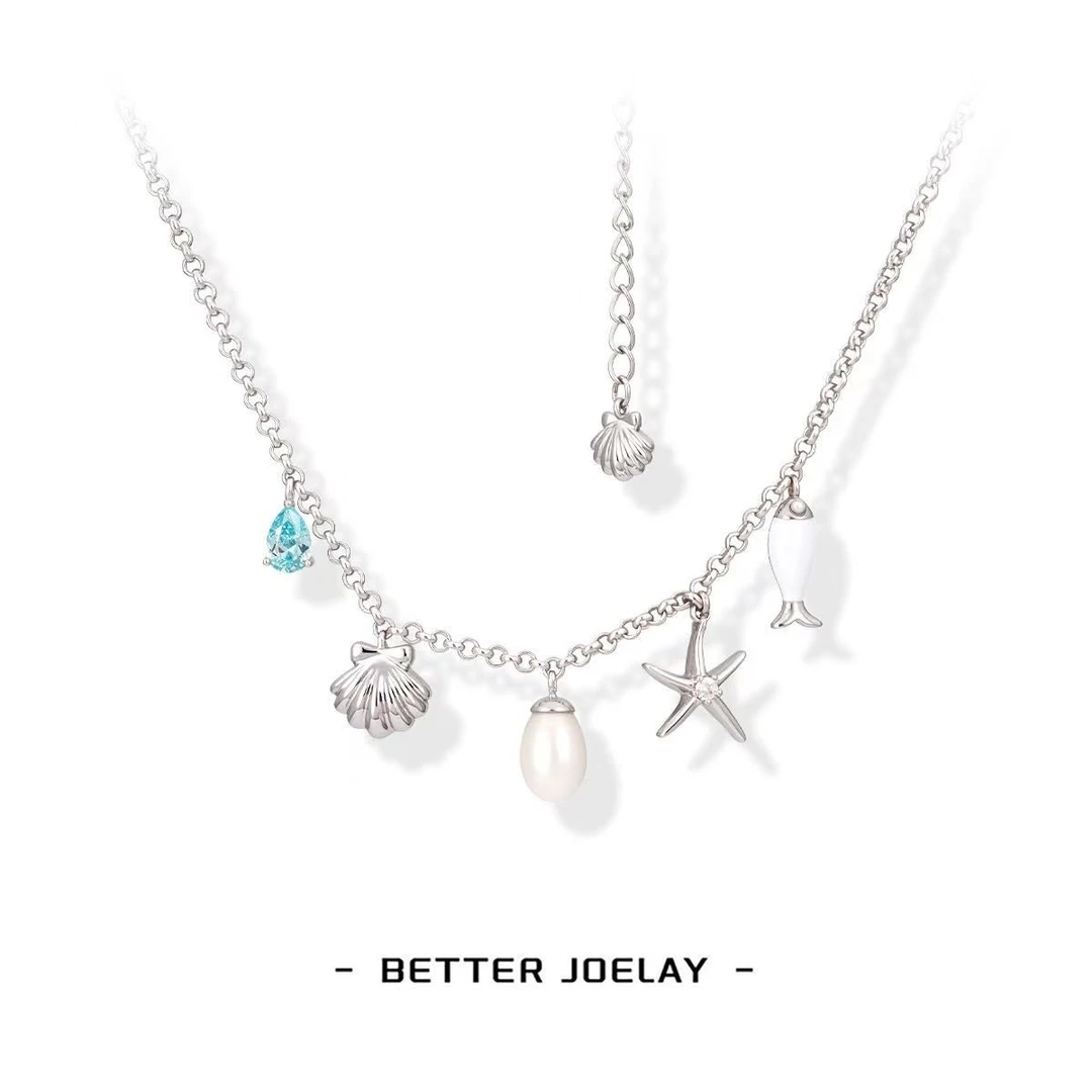 铜合金合成锆石吊坠 BETTER JOELAY-【海之恋珍珠项链】LY003