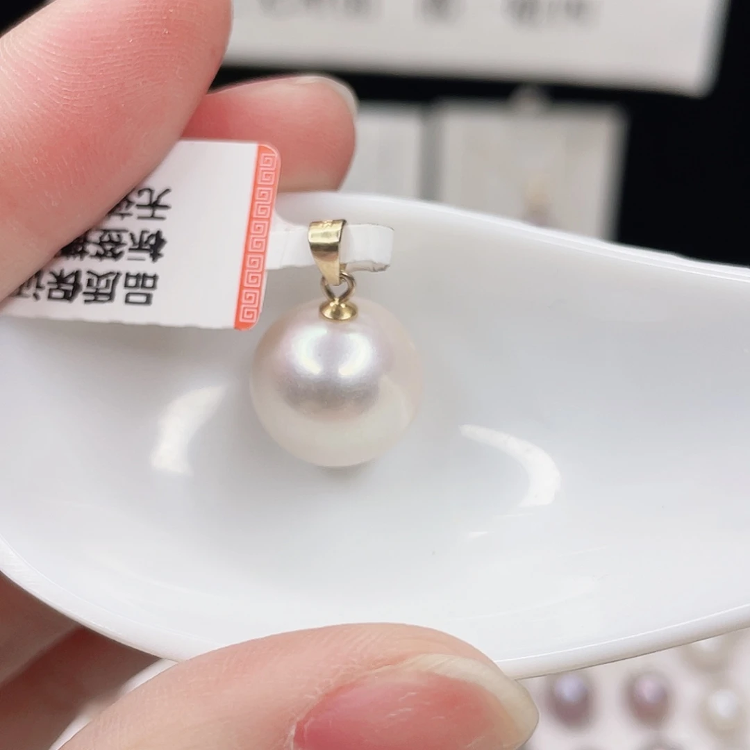 淡水珍珠银S925镶嵌吊坠(不含链)