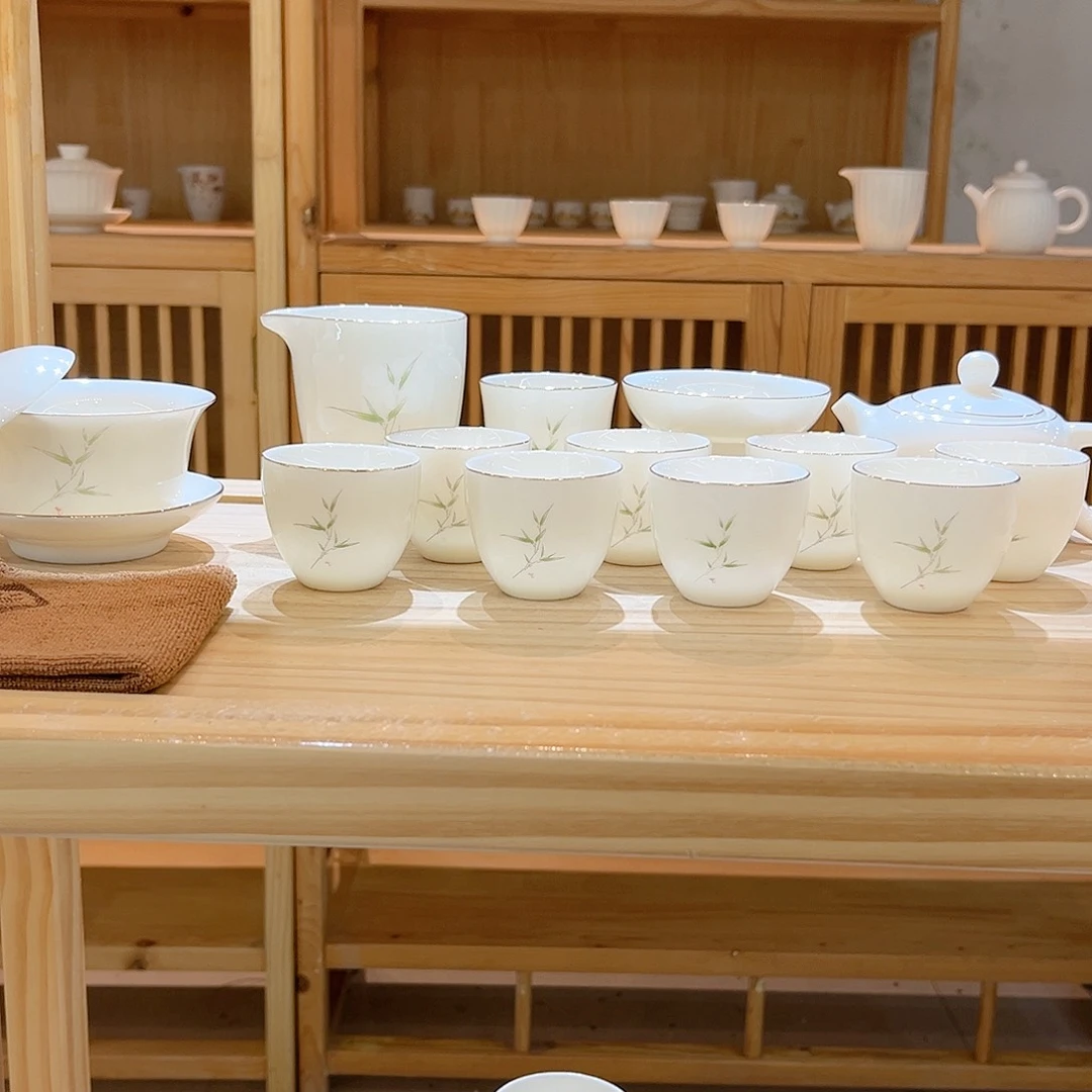 【御瓷斋】羊脂玉瓷茶具套装