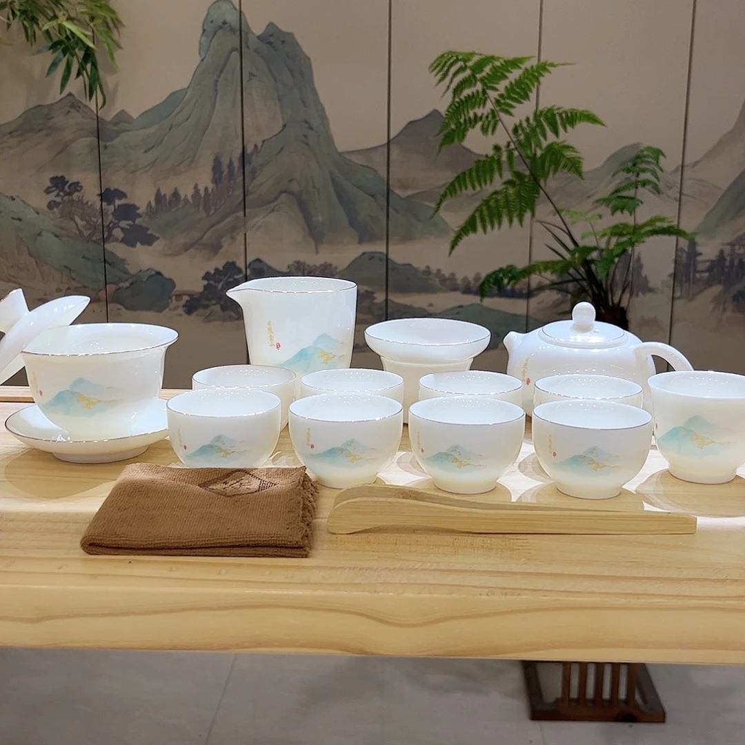 【都彩】日照金山羊脂玉瓷16头