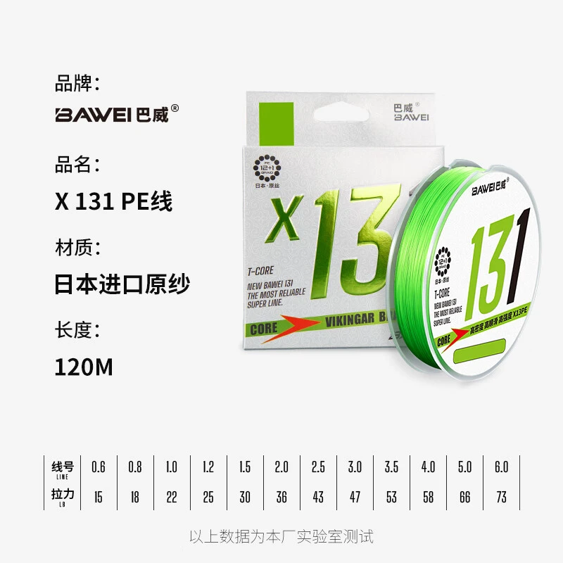 （李哥）进口131包芯沉水pe线路亚专用打黑超耐磨大力马线12编远投