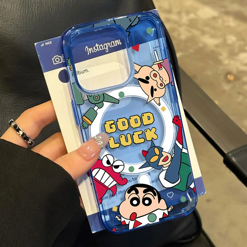 圈圈睡衣小新适用iPhone16苹果14_15PROMAX软胶13手机壳12防摔11X