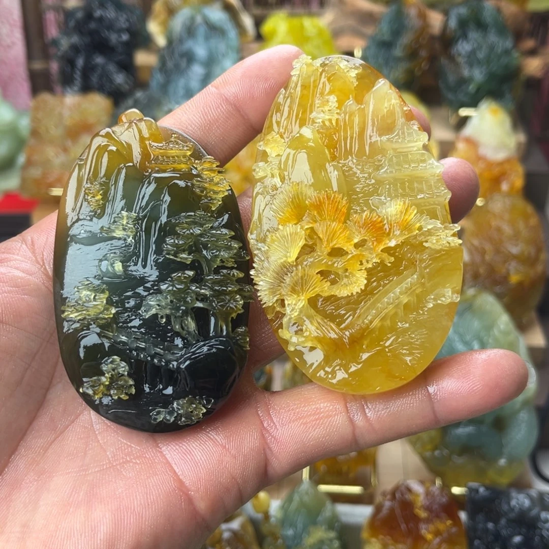 梦***寻蛇纹石玉未镶嵌颈饰
