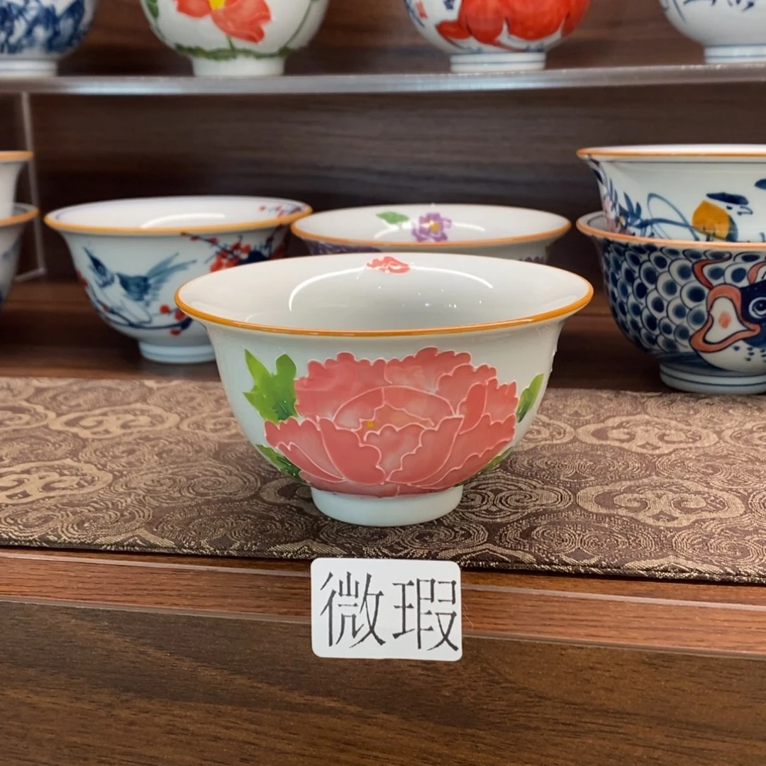 釉下彩老陶泥手工绘制