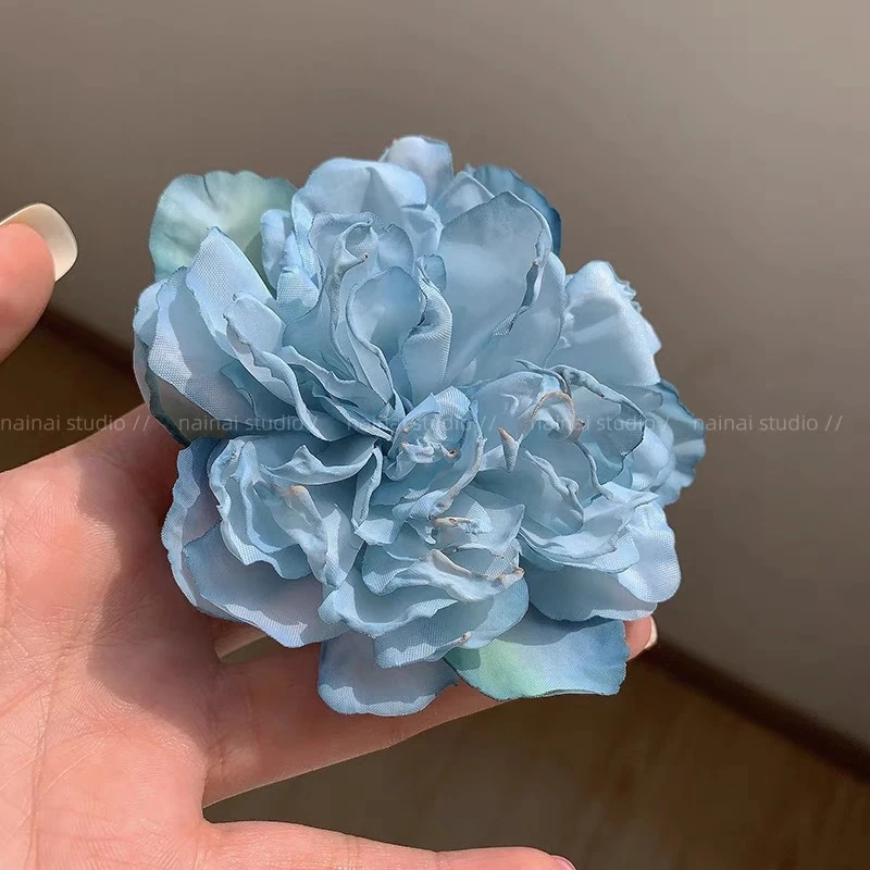 牡丹花发夹~大号度假风凹造型拍照花朵侧边夹发饰春季新款头饰女