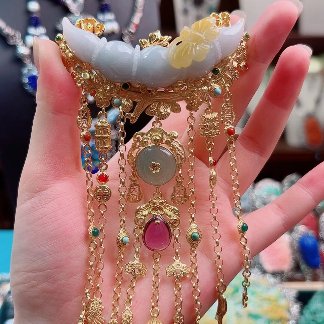 翡翠银S925镶嵌吊坠(不含链)吊坠