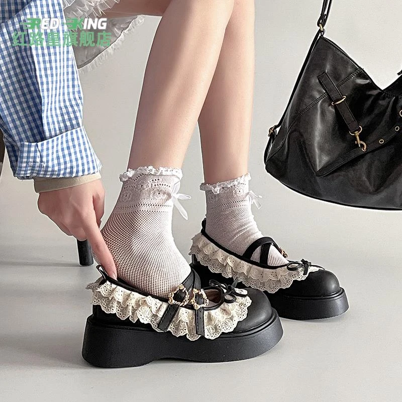 棕色复古厚底小皮鞋女士2025年新款春夏季配裙气质法式玛丽珍单鞋