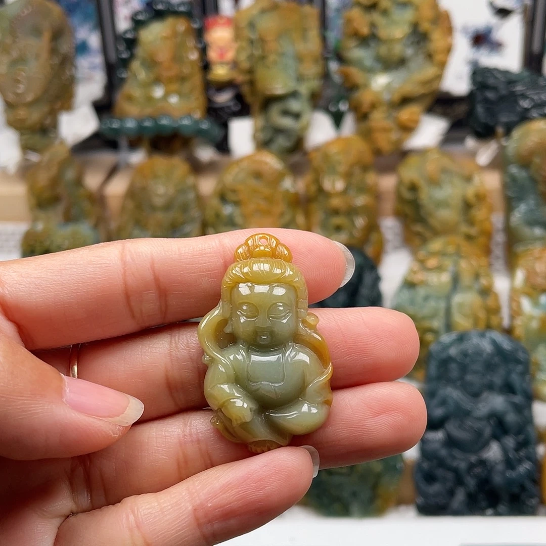 翡翠未镶嵌颈饰天然翡翠a 货观音