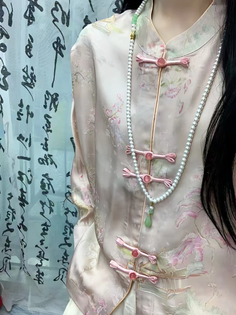 丝年.禧欢｜新中式国风时尚百搭高端暗纹提花上衣外套-5184