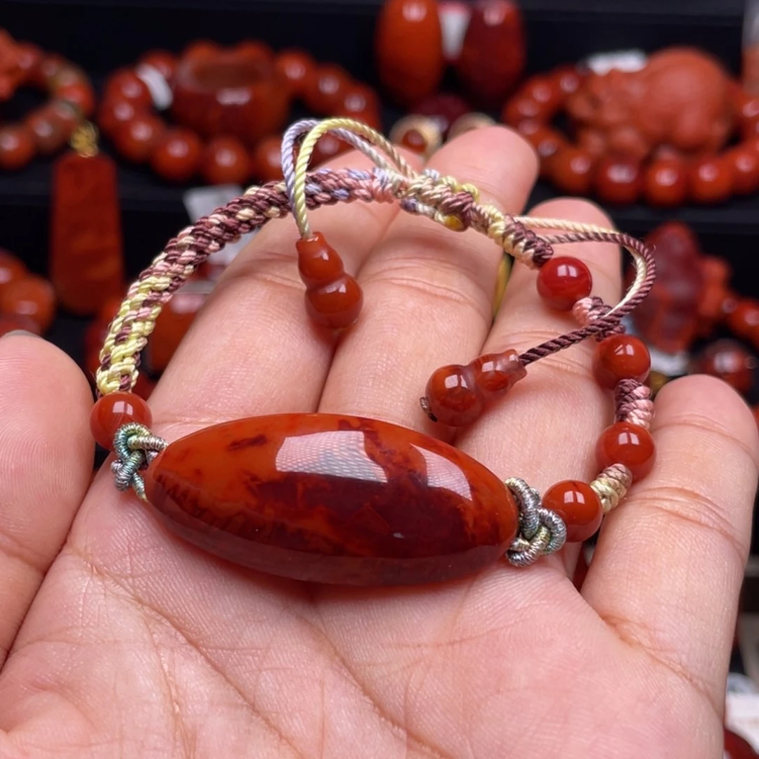 南红玛瑙未镶嵌珠宝奇石手牌