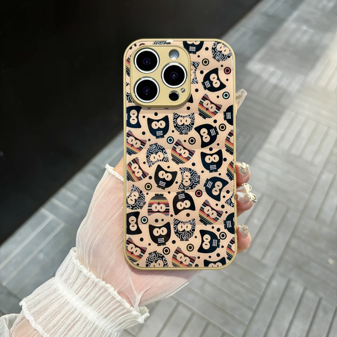 苹果/华为/oppo/vivo/小米 卡通精灵适用iPhone17/16玻璃手机壳