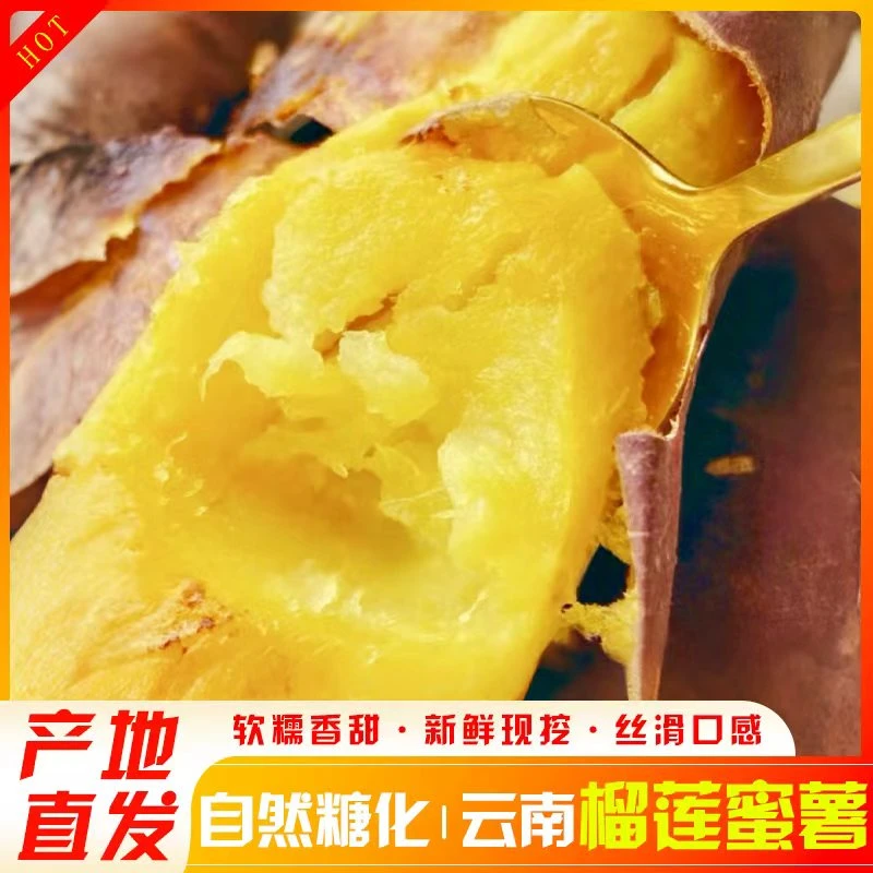 正宗榴莲红薯蜜薯番薯地瓜红瑶云南番薯沙地香甜云南正宗榴莲蜜薯