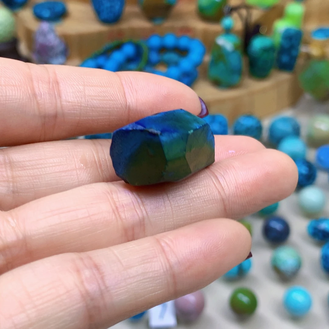 绿松石未镶嵌三彩随行