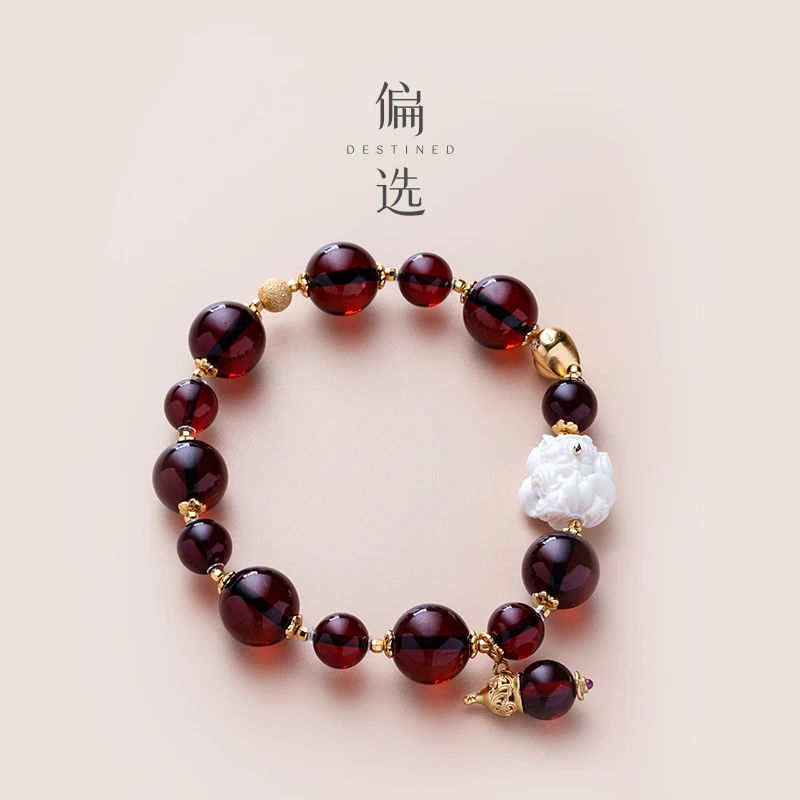 【预售】【偏选】【凤九】九尾狐血珀S925手串