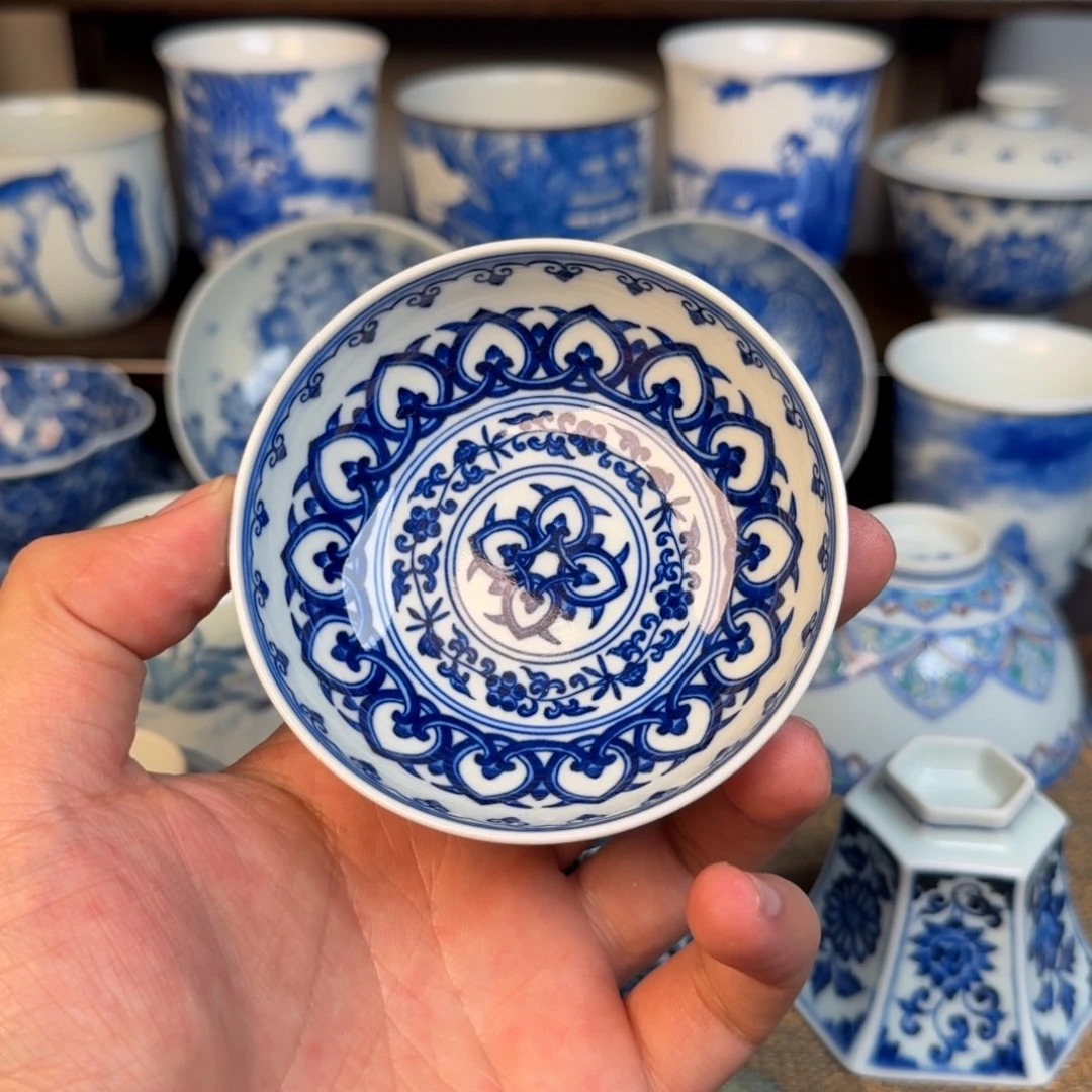 .***妹景德镇现代手工手绘茶器