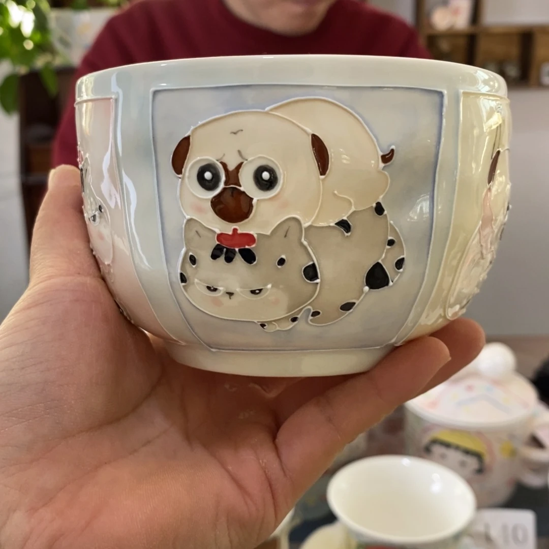 ****暖瓷片景德镇釉下彩手绘