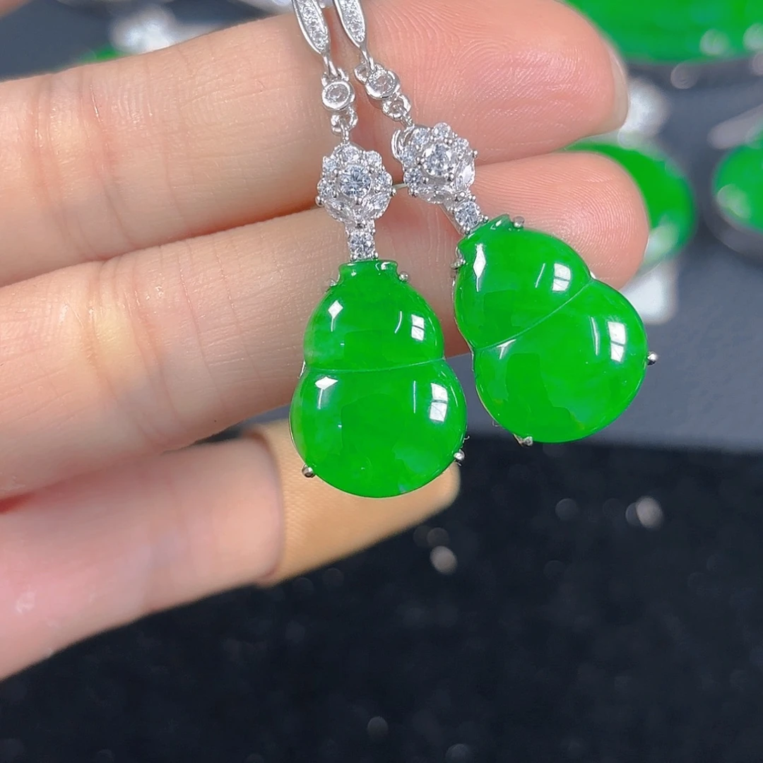 翡翠银S925镶嵌吊坠(不含链)