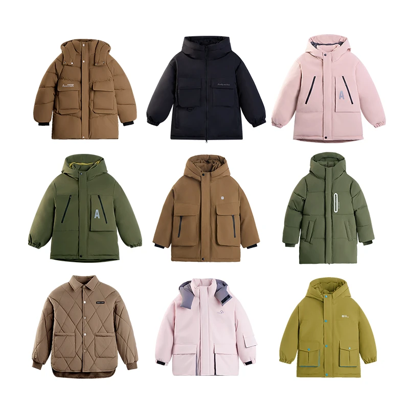 EBAER童装儿童棉服2025冬新款男童防风棉衣女童保暖加厚棉袄外套