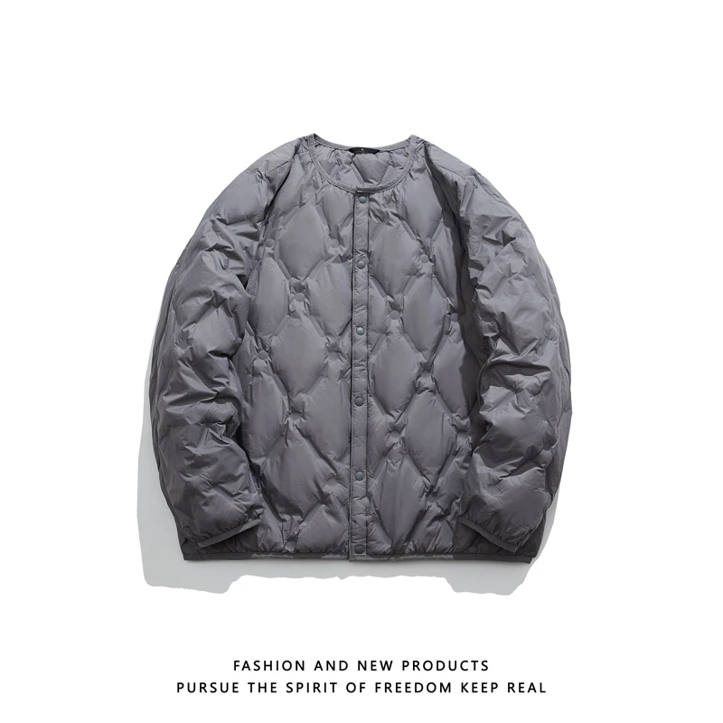 2025新款轻薄服外套90鸭绒休闲男士保暖加厚羽绒服男装潮流短款