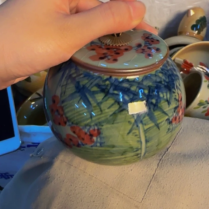 瓷片手工手绘细微不一样