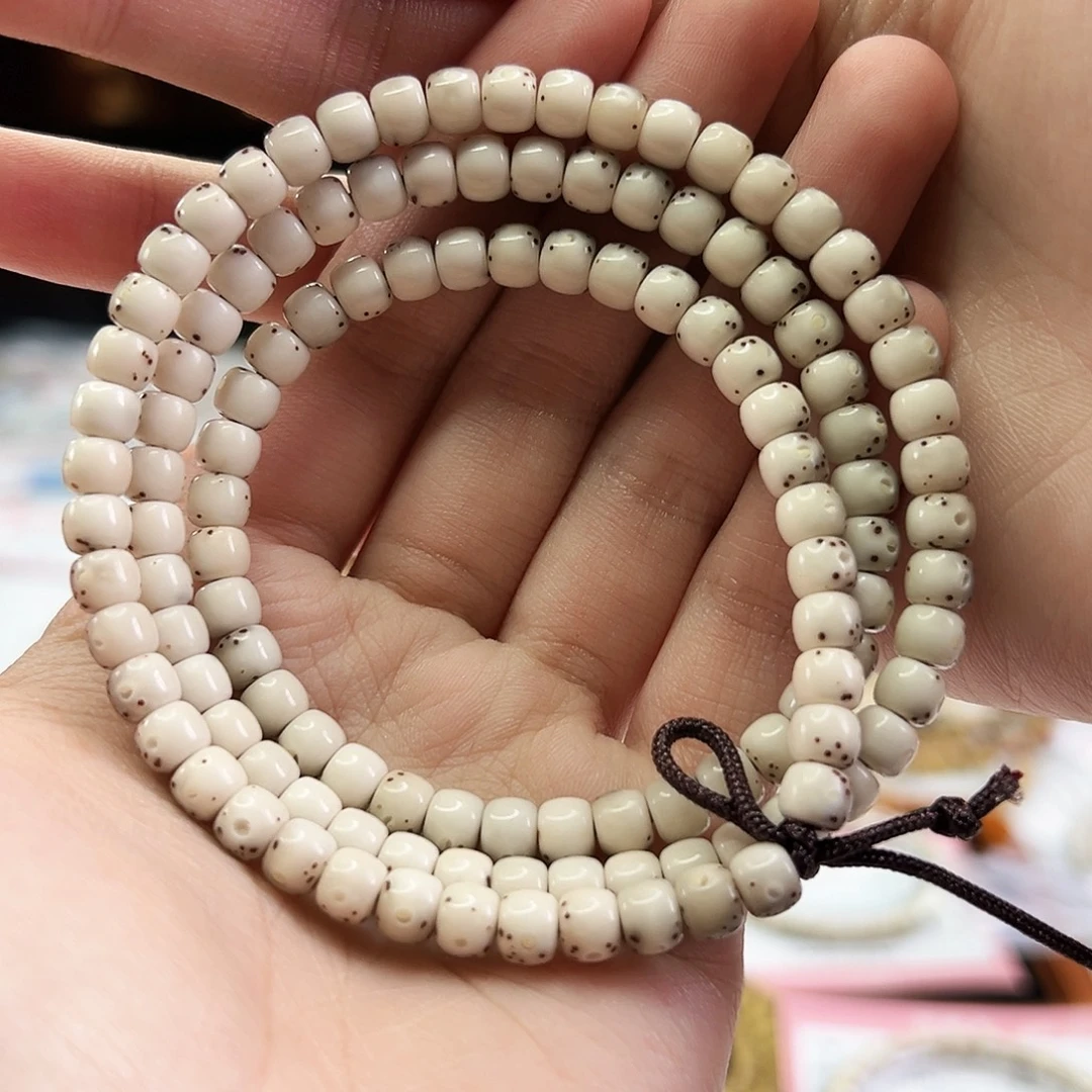 星月菩提手串Fqh6*5玉化料 超大留白 颗粒星