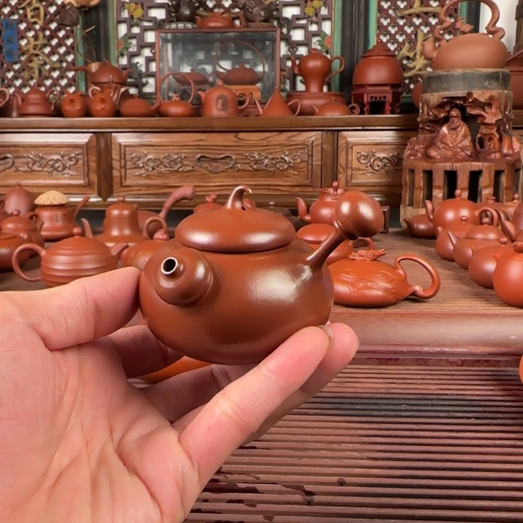 茶壶朱泥潮州手拉壶