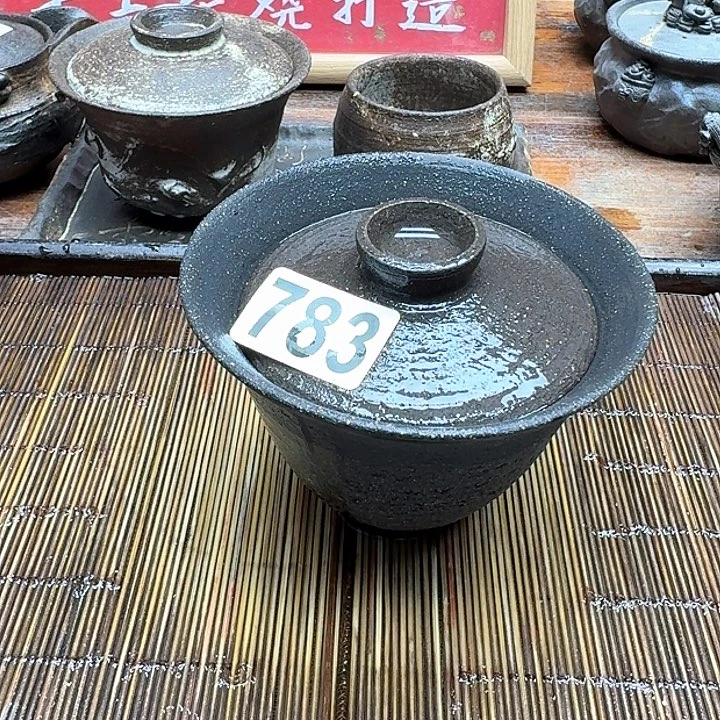 纯手工制作粗陶茶具