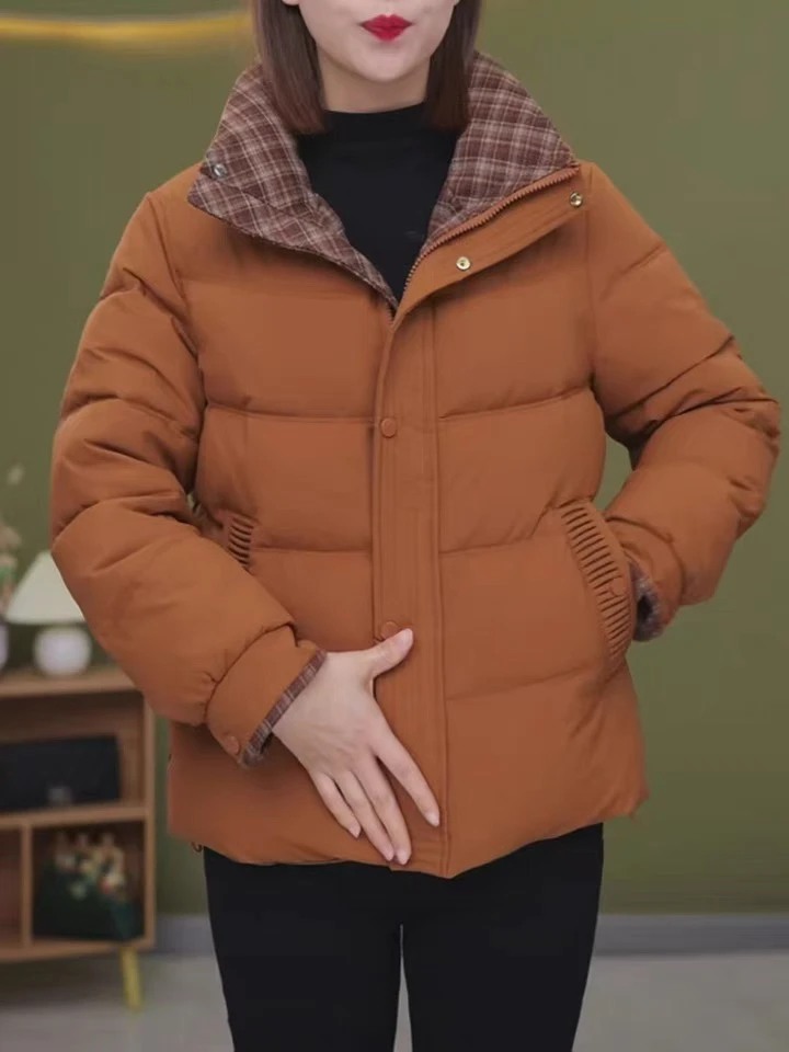 短款拉链棉衣棉服外套网红冬装女装韩版连帽保暖时尚百搭女士