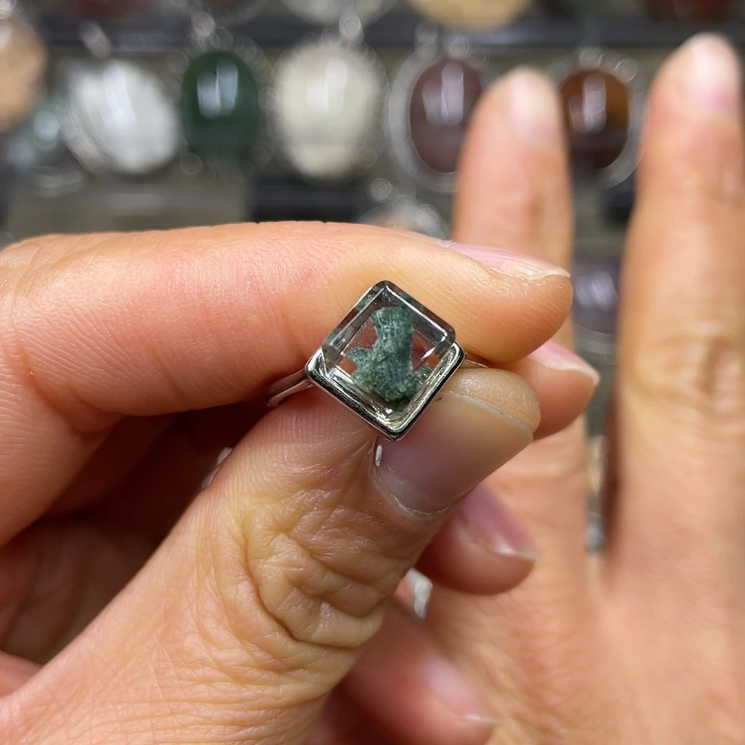 【闪购商品】水晶珠宝半成品银S925镶嵌戒指