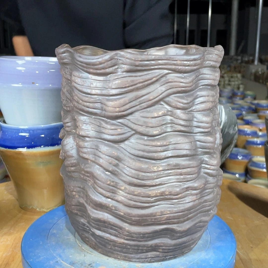 景德镇陶瓷微瑕花盆口17高23