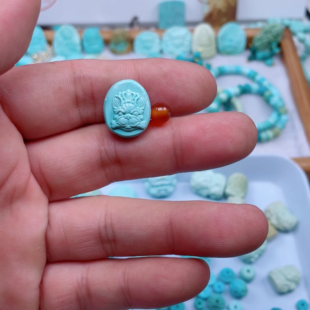 南红玛瑙未镶嵌颈饰咖**桐038