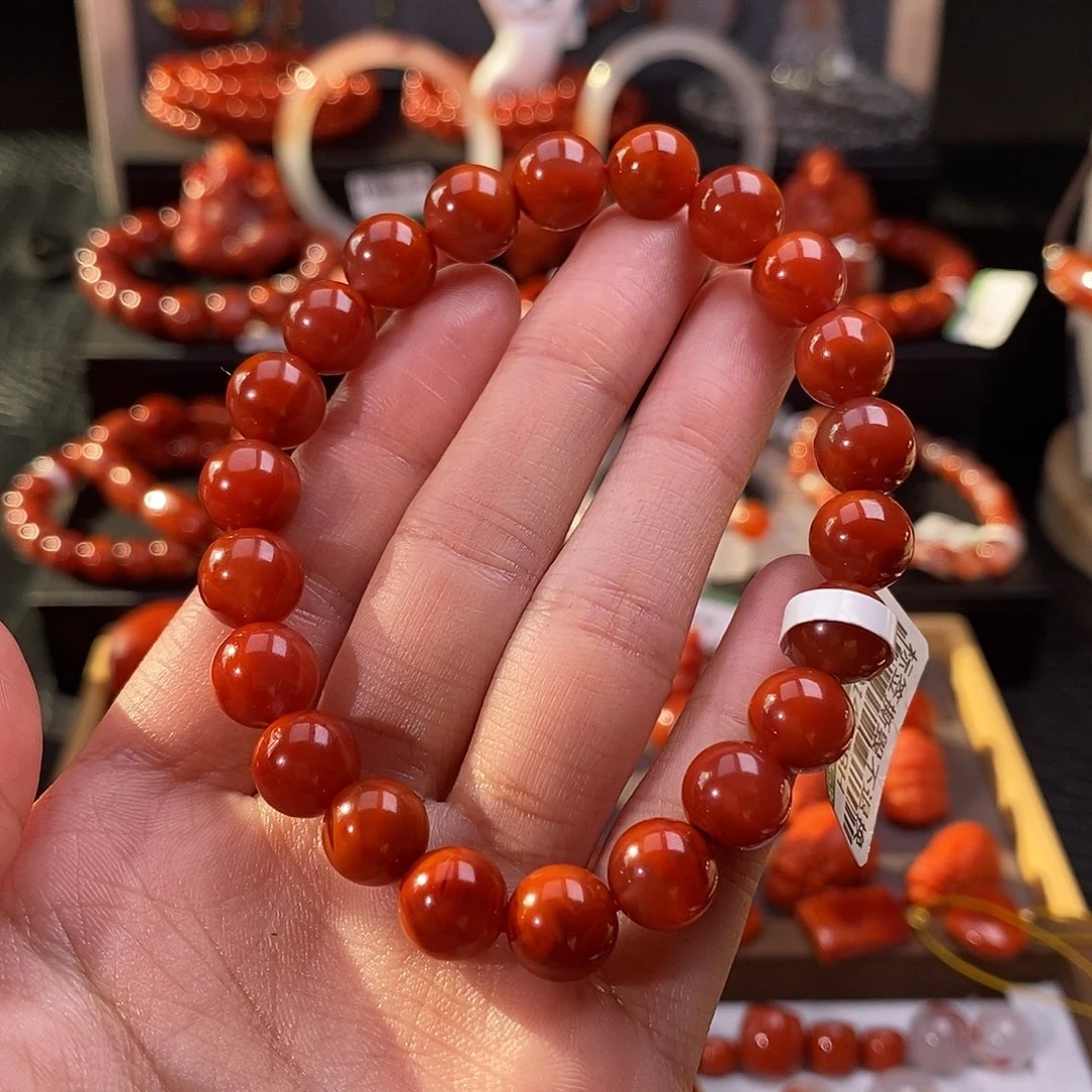 南红玛瑙未镶嵌四川凉山瓦西手串9mm