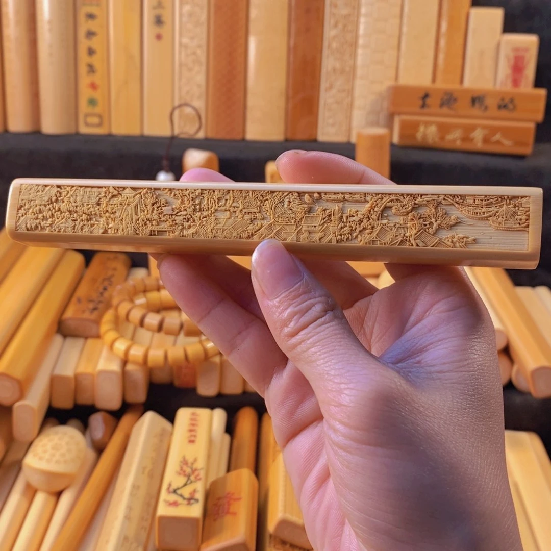 竹实心竹超长浮雕清明上河图等