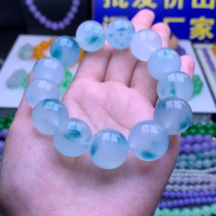探***者翡翠散珠翡翠手串