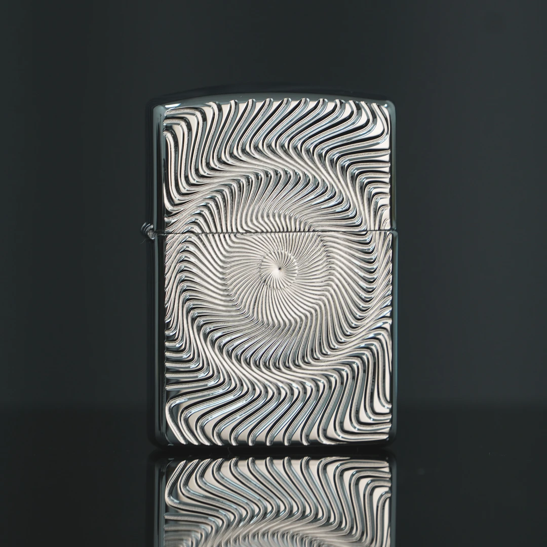 ZIPPO/之宝盔甲回旋纹 黑色正品打火机男士双面个性花纹DYJ1