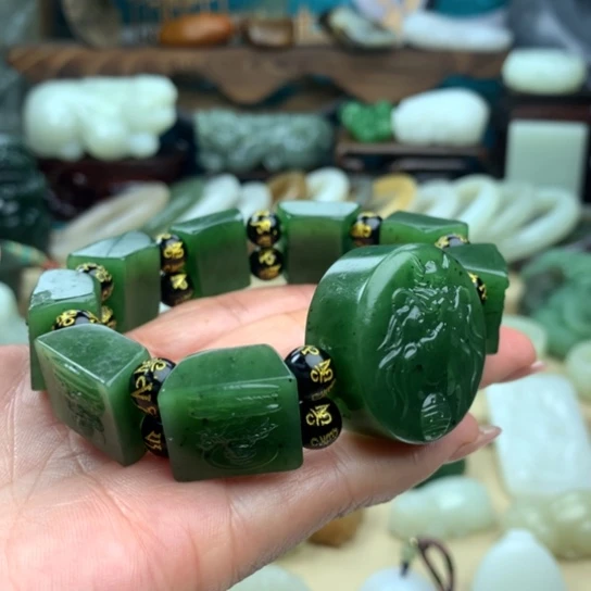 和田玉（碧玉）手牌未镶嵌