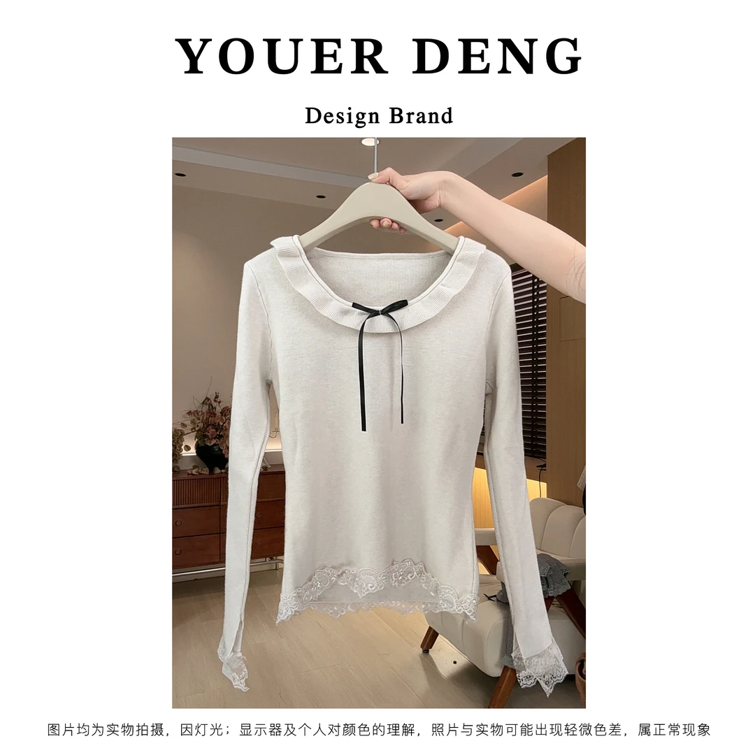 SNN原创设计师-西西里-11.10上新秋冬针织打底甜美减龄温柔娃娃领