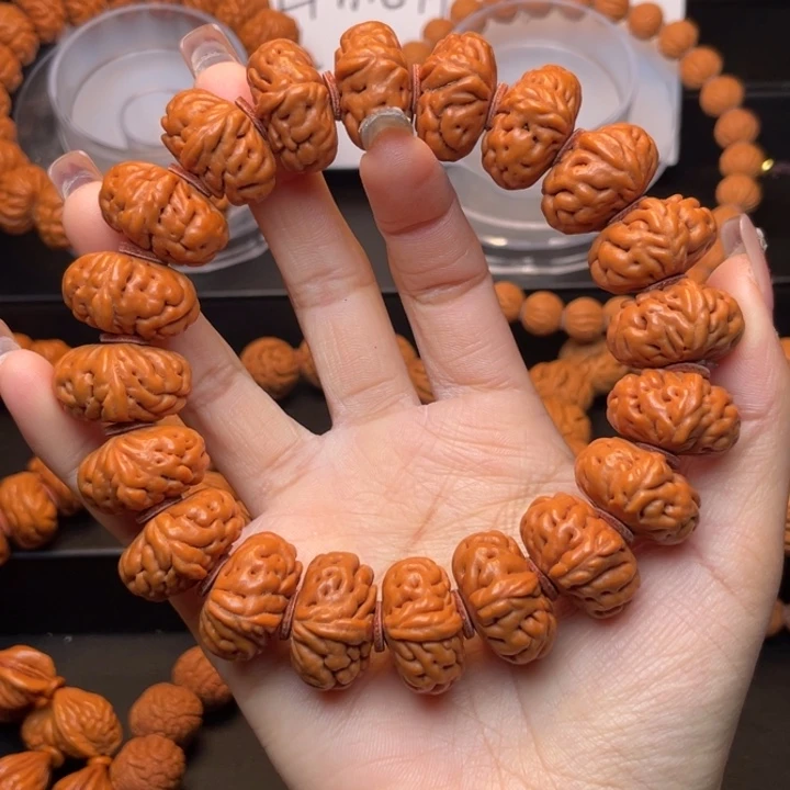 桃核手串22尺寸祥龙手串（23号链接）