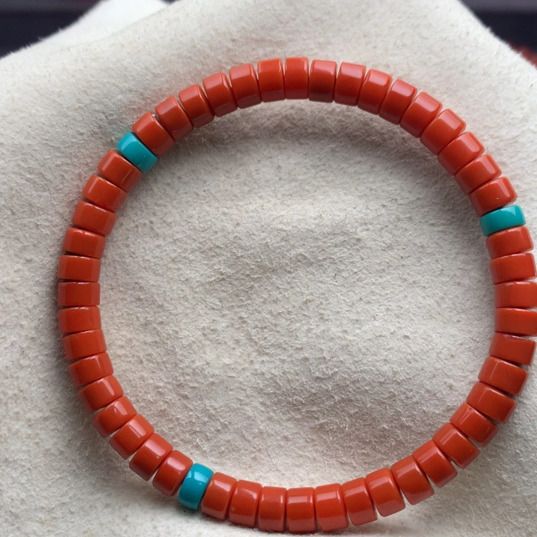 南红玛瑙未镶嵌保山天然原矿南红6mm+直切手串