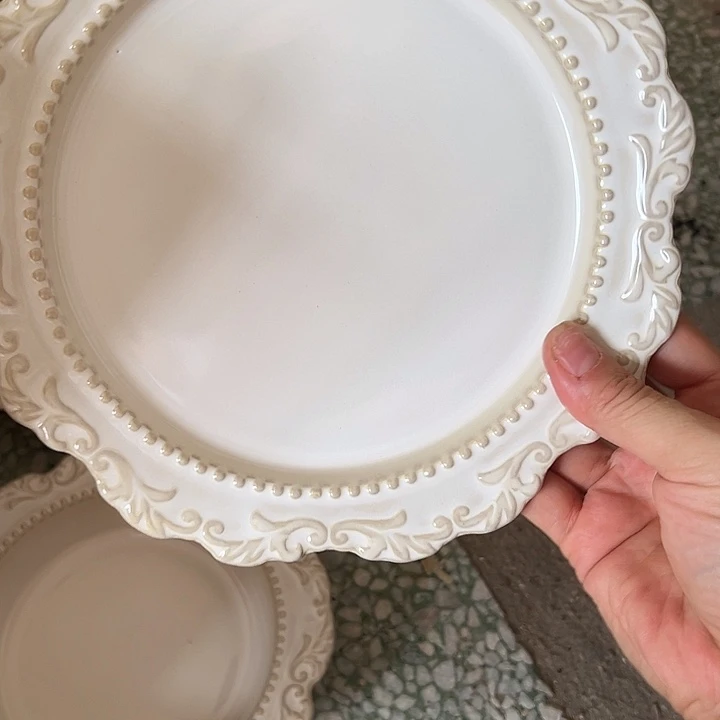 瓷片默认瑕疵商品浅盘2浮雕