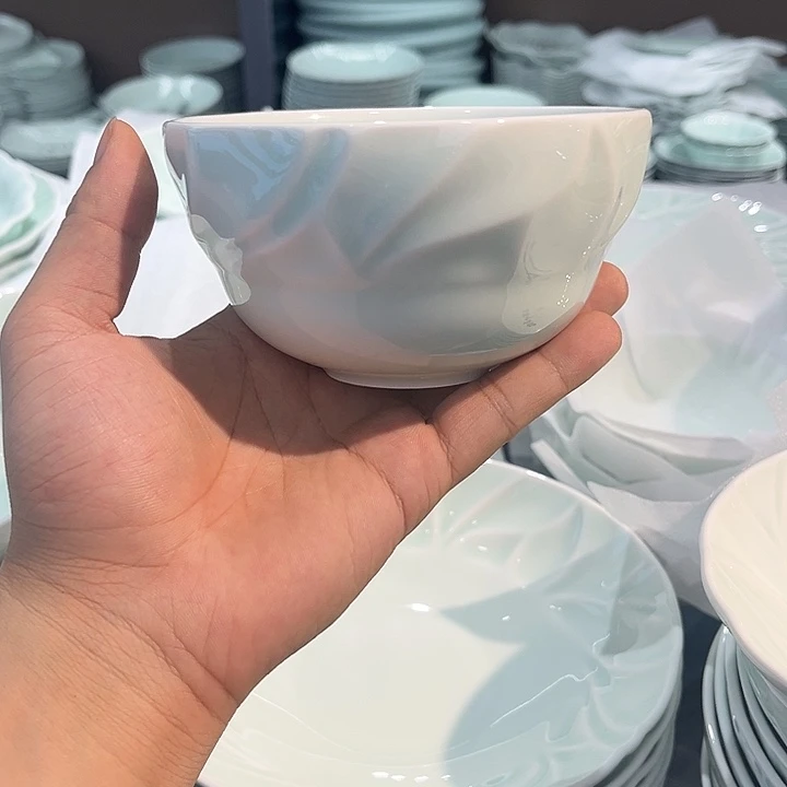 5寸影青树纹米饭碗陶瓷