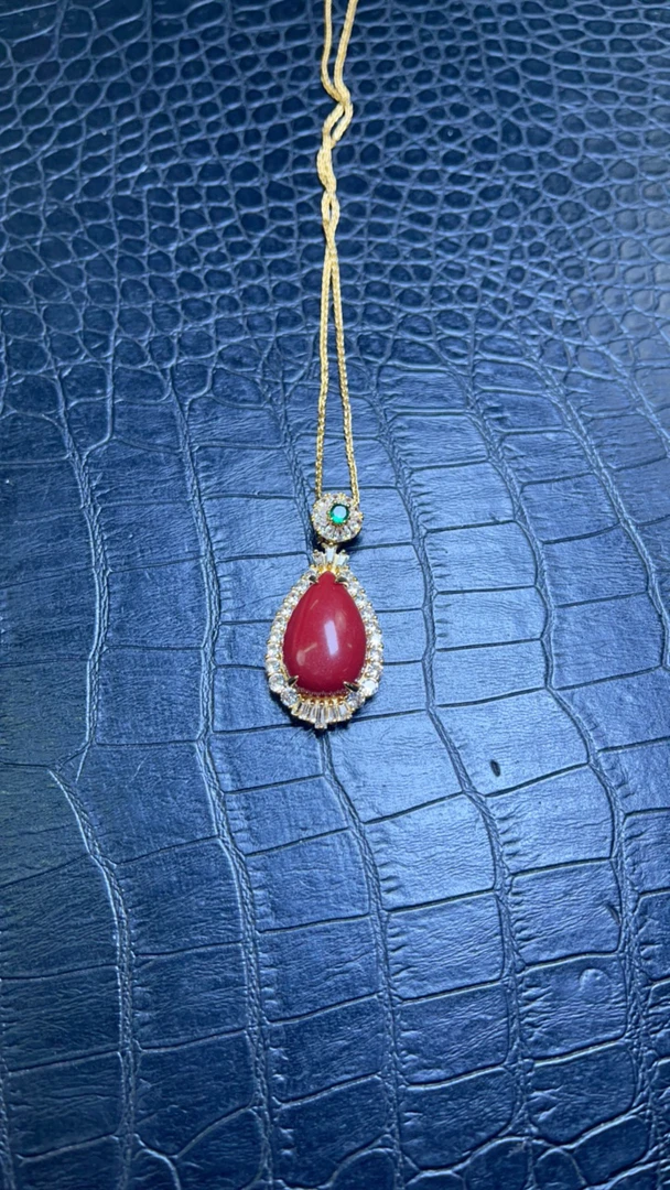 吊坠 Y135姑娘豪镶款水滴吊坠