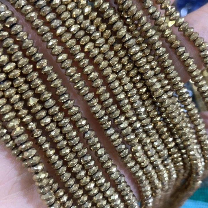 贝壳非金属一条4mm切面算盘珠