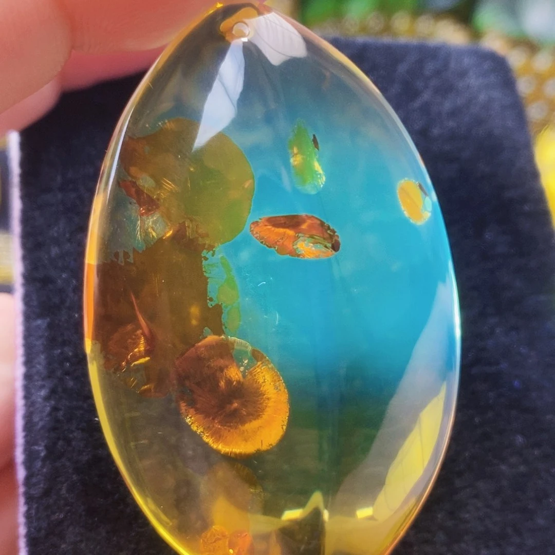 【闪购商品】琥珀（花珀）吊坠(不含链)未镶嵌