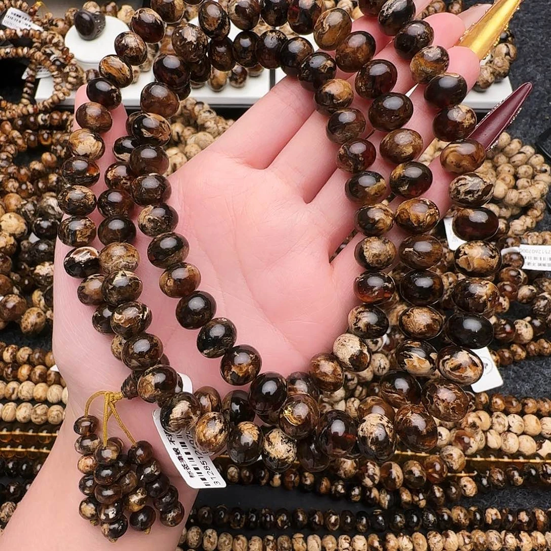 大***边琥珀未镶嵌手链抚顺琥珀