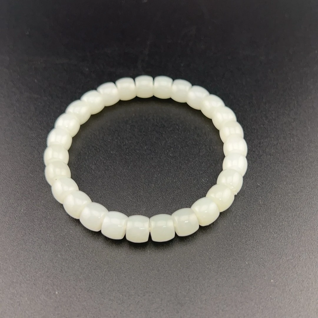 BY0802FXH标127 北玉精选 和田玉珠串